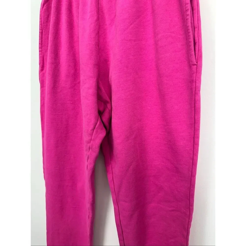 Body by Raven Tracy Pink Green Backshot Logo High Rise Elastic Waist Jogger Swea - Picture 9 of 16